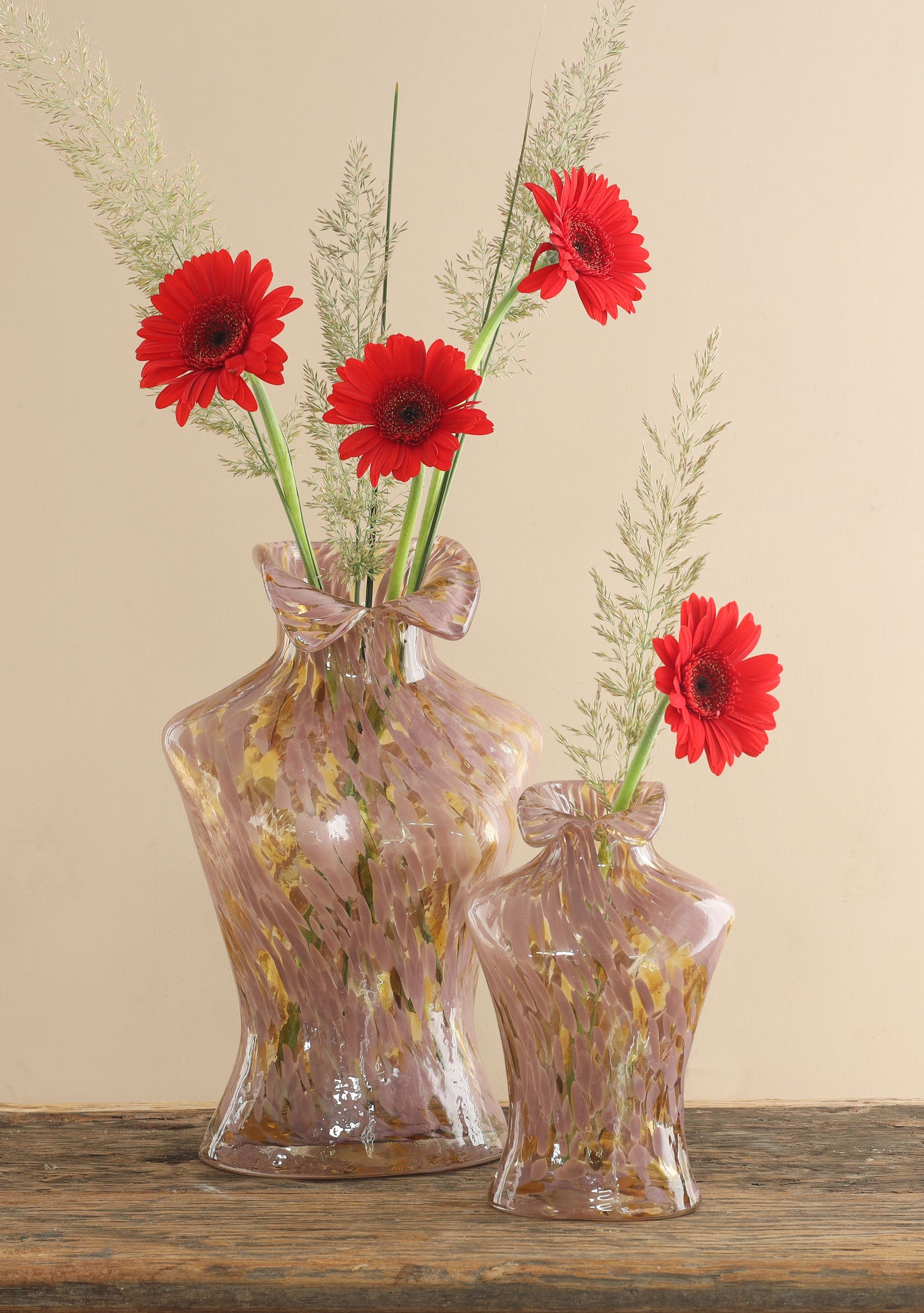 Vaas Bossom roze 19 x 14,5 x 30 cm