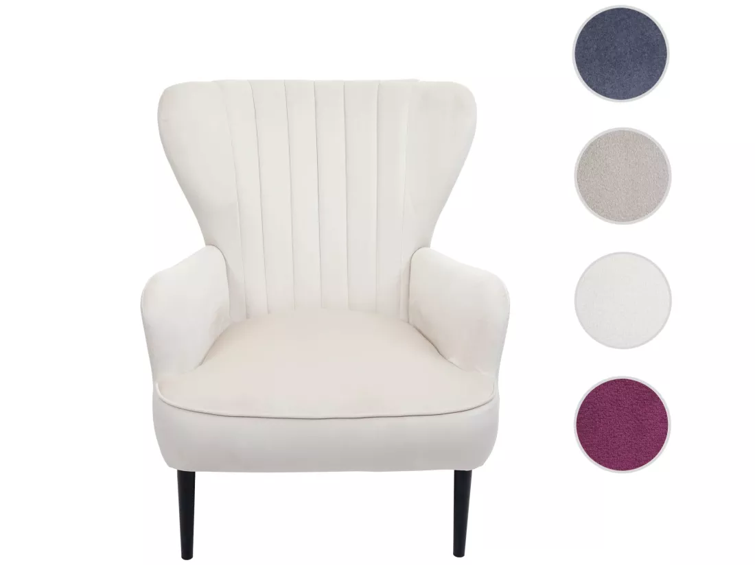 Fauteuil de salon MCW-K37, crème - beige