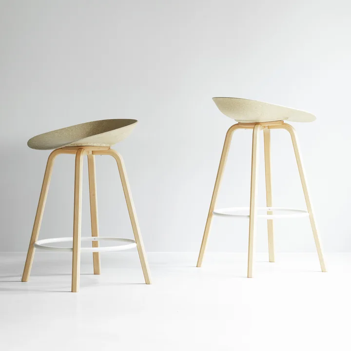 Normann Copenhagen - Mat Barhocker 75 cm, seaweed / cream
