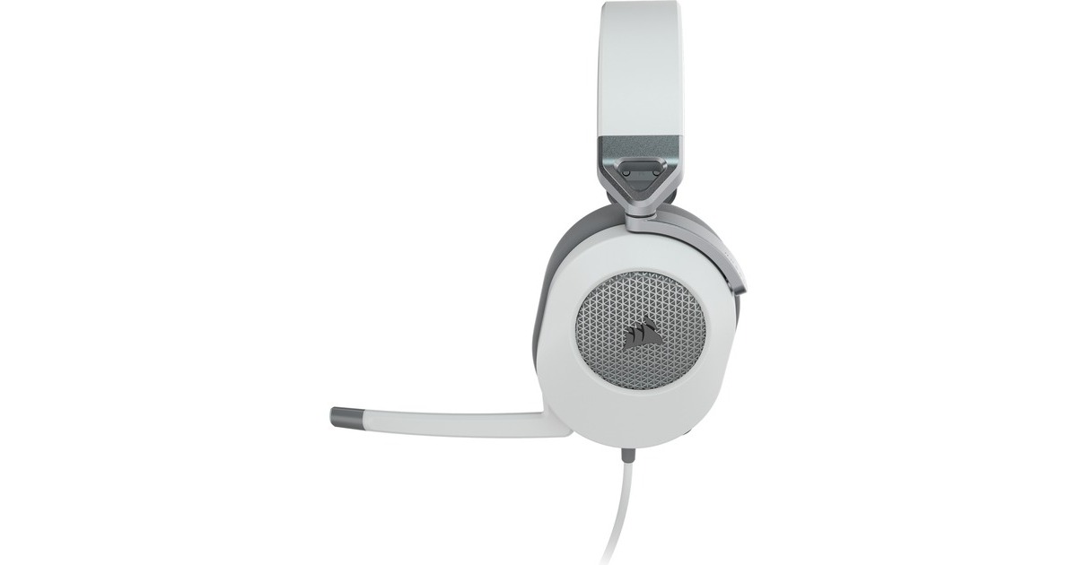 CorsairHS65 SURROUND over-ear gaming headset  (Wit/grijs, Pc, PlayStation 4, PlayStation 5, Xbox Series X|S, Nintendo Switch)