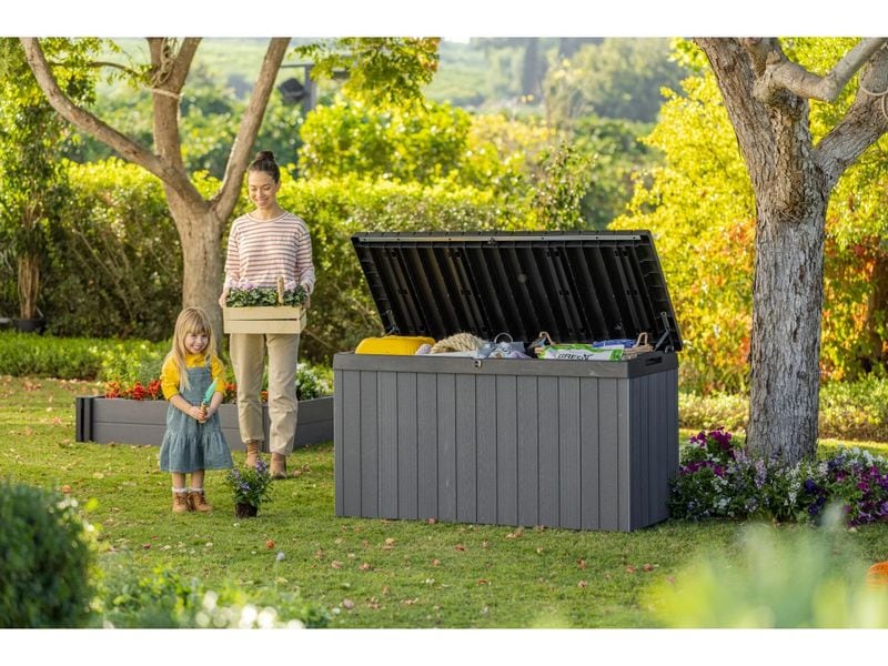 Keter Gartenbox Darwin Box 570 l Grau Aufbewahrungsbox