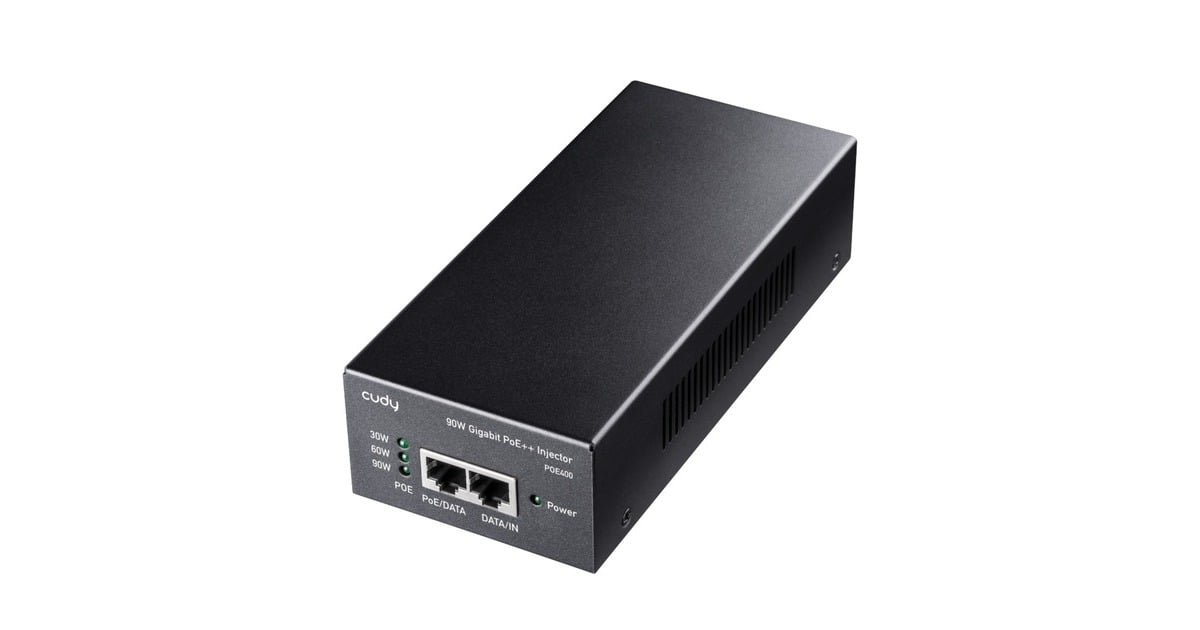 Cudy90W Gigabit PoE+/PoE-Injector  (Zwart)