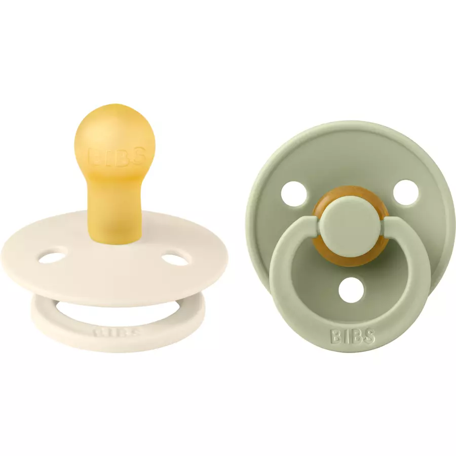 BIBS® Schnuller Colour Ivory  Sage 0-6 Monate, 2 Stk.