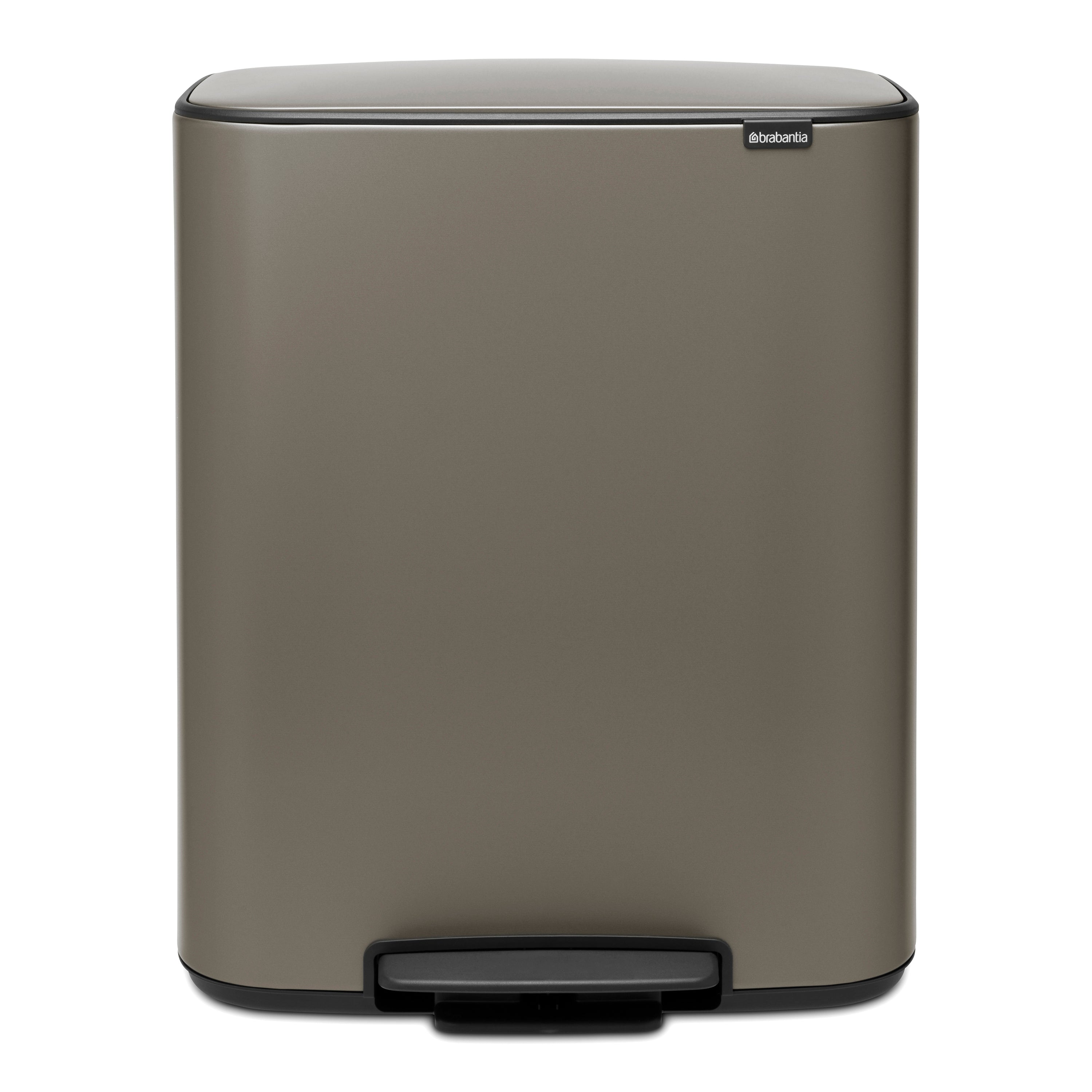 Brabantia Bo Pedaalemmer 2 x 30 L - Platinum