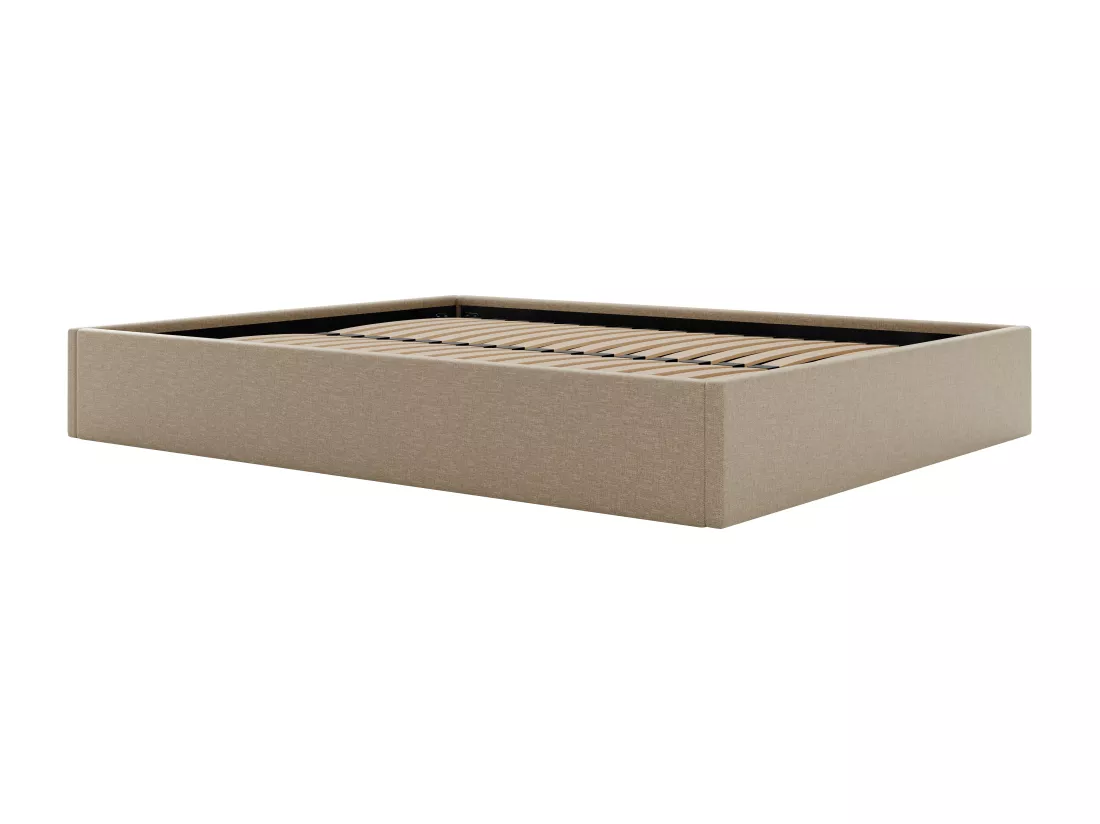 Sommier coffre 160 x 200 cm en tissu - Taupe - PONTOS de YSMÉE