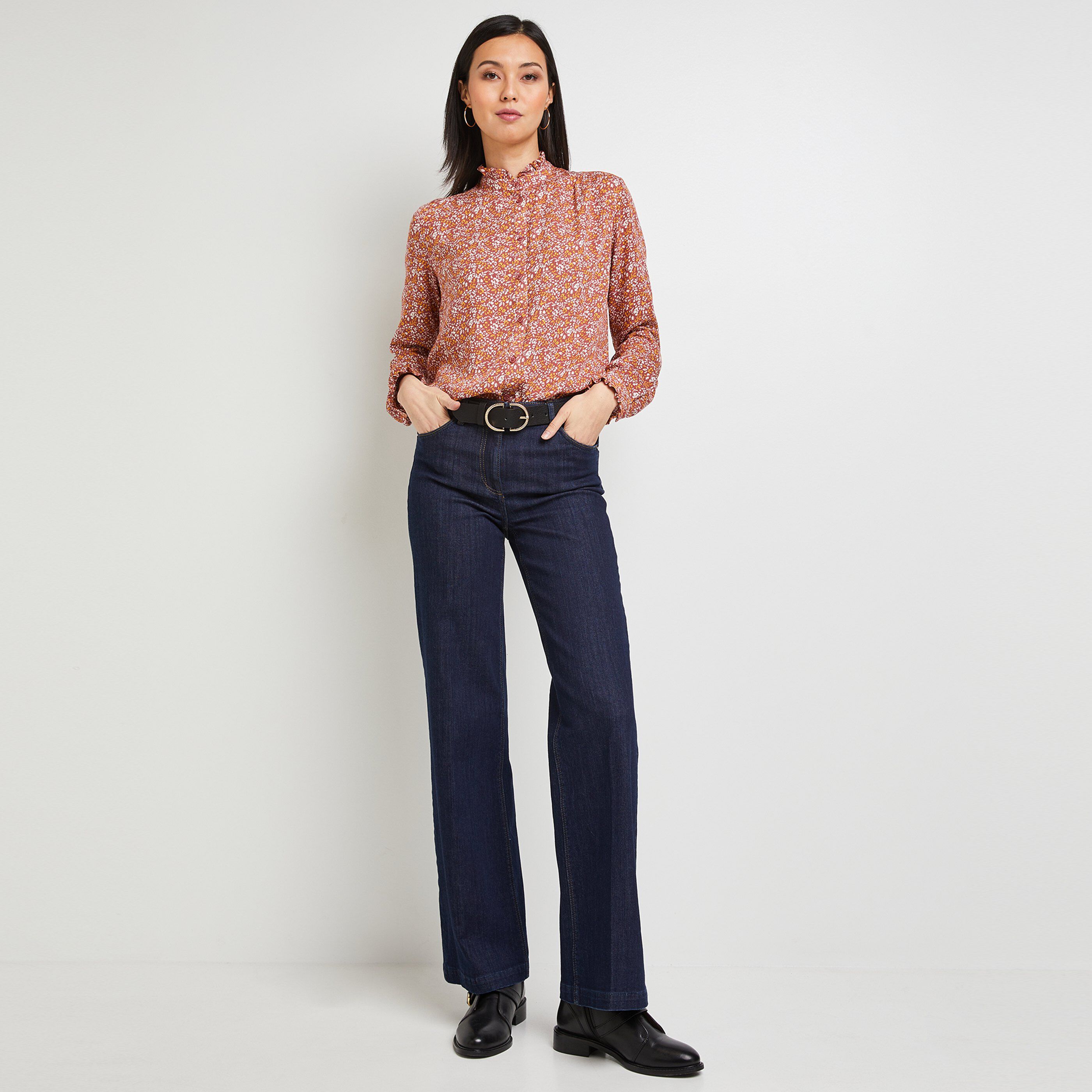 Chemise fluide fleurie femme - IMPRIME