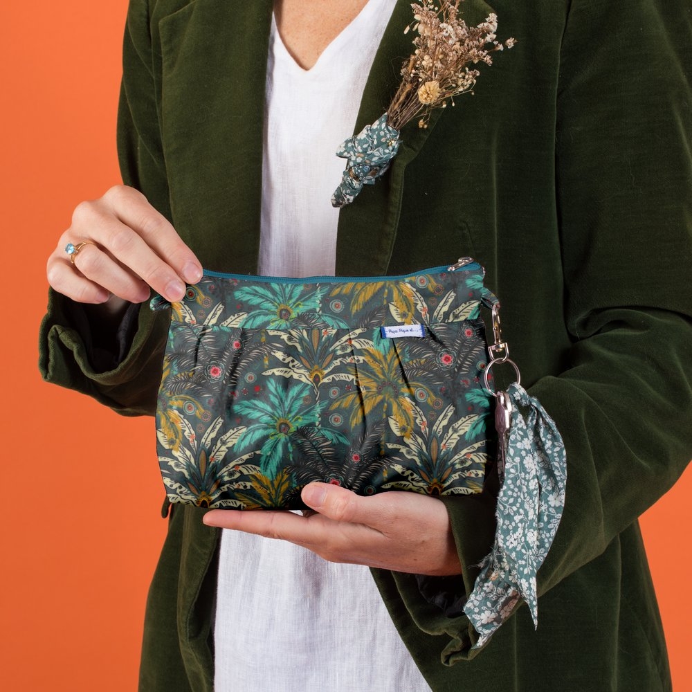 Pochette Plissée Palmia Emeraude