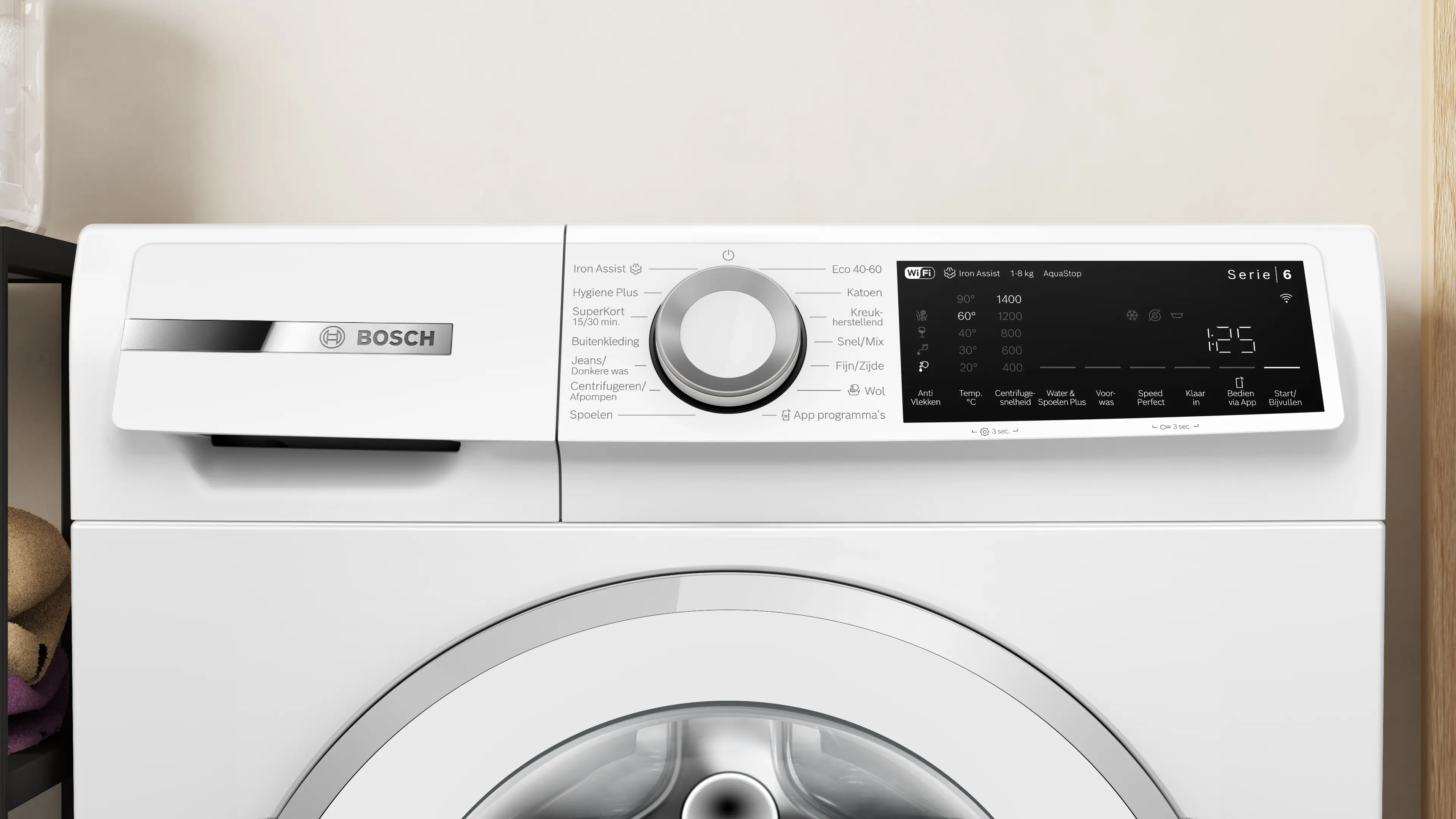 Serie 6 Wasmachine, voorlader 8 kg max. 1400 rpm
