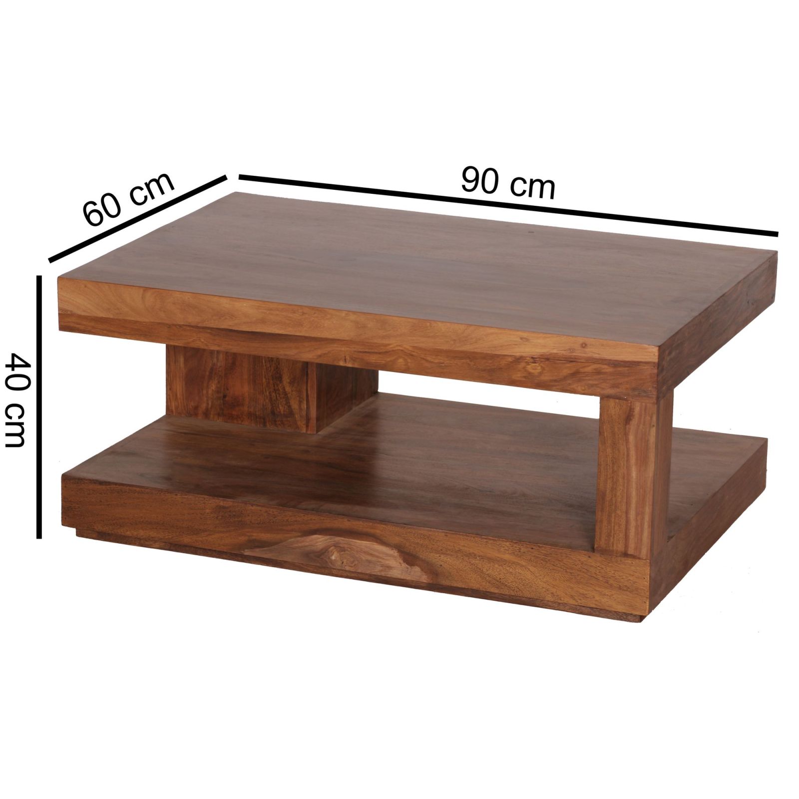 Couchtisch - Sheesham massiv -60 cm