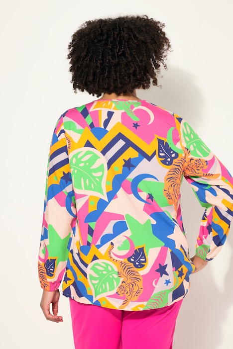 Bluse, Tiger Mustermix, Langarm