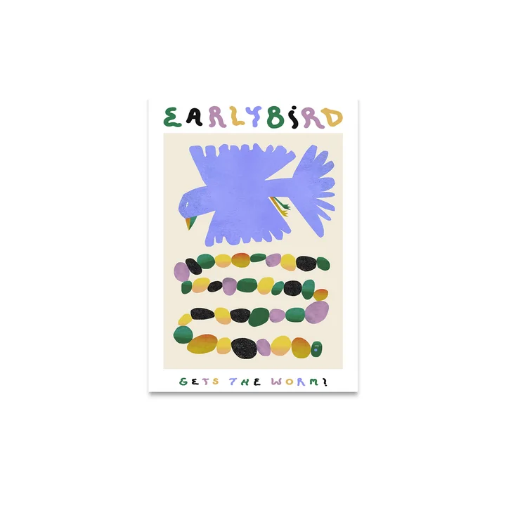 Paper Collective - Early Bird Gets The Worm Poster, 30 x 40 cm