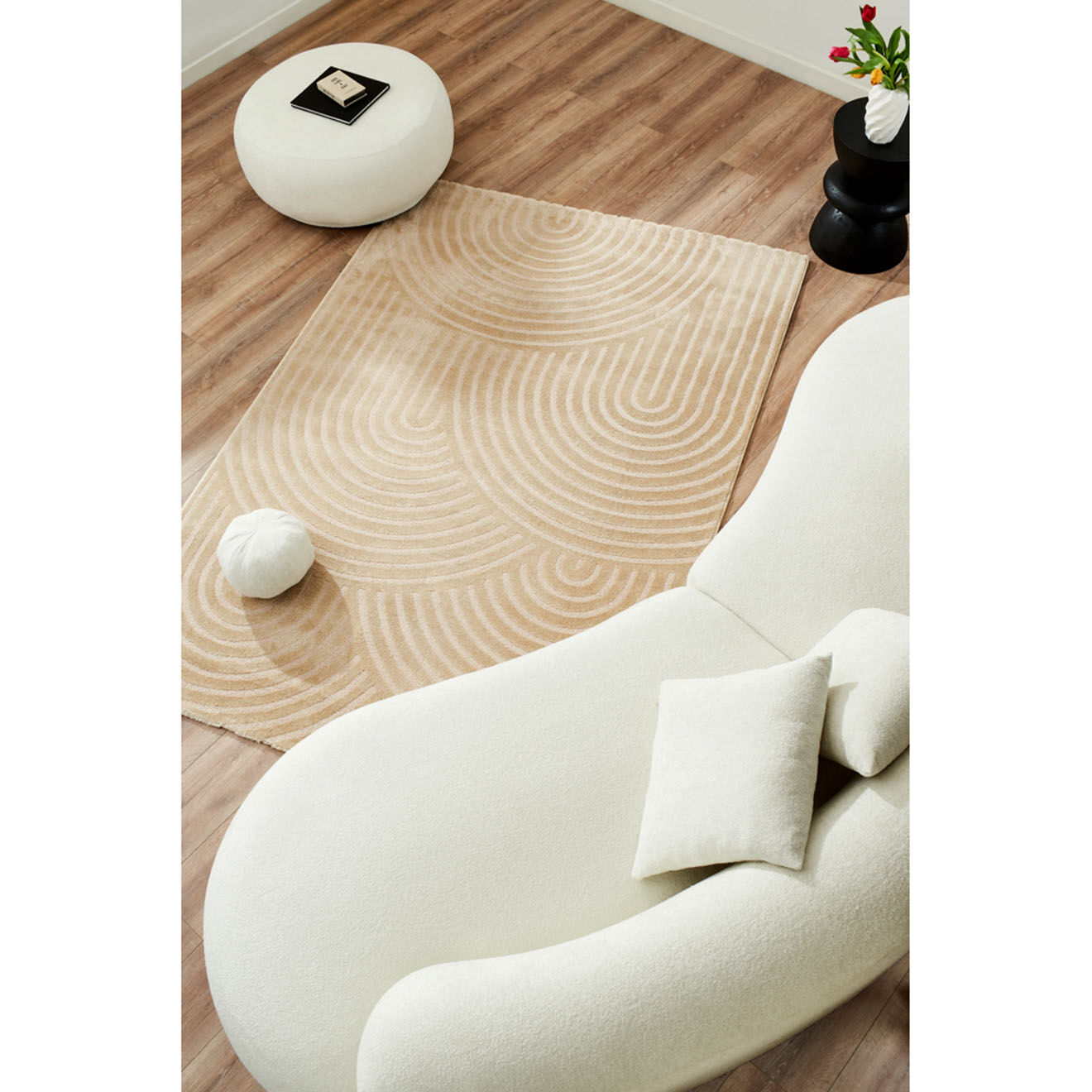 Nazar Rugs Tapis Bianca 157 beige - 200x290 cm