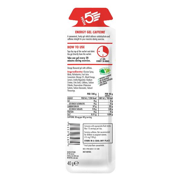 High5 EnergyGel Caffeine Orange 32 ml