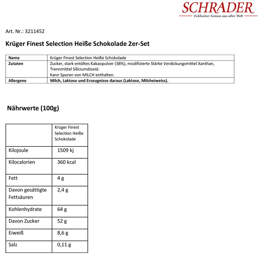 Krüger Finest Selection Dunkle Schokolade 2er-Set