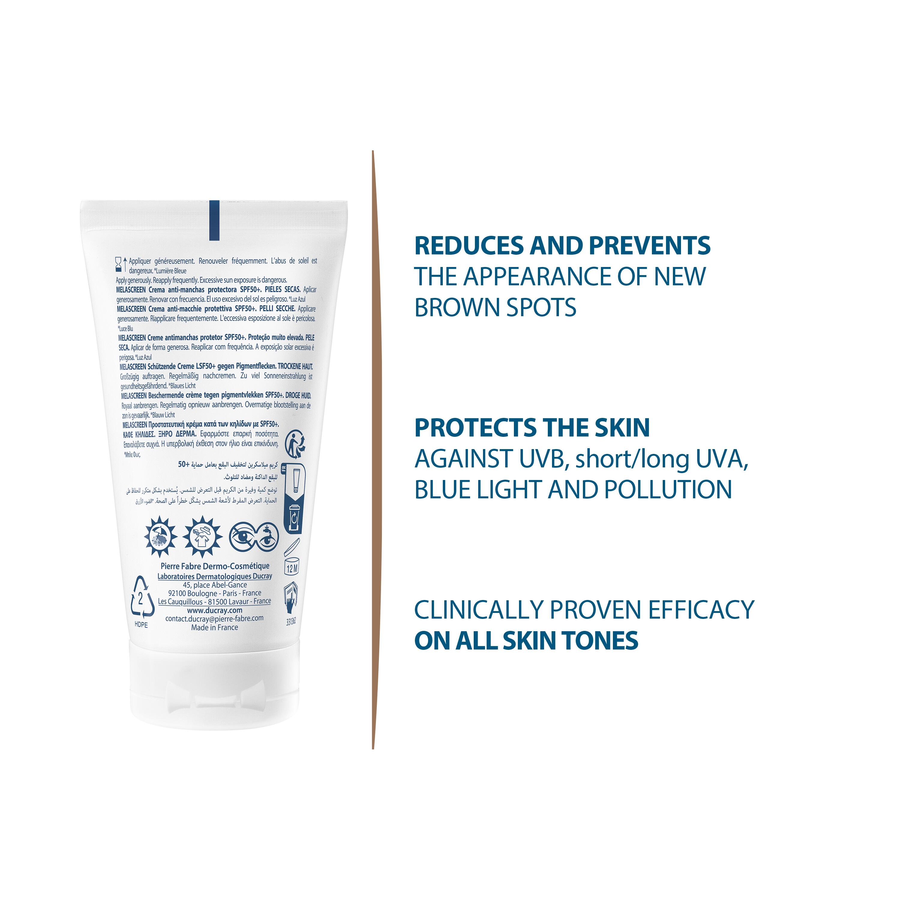 DUCRAY MELASCREEN Anti-Pigmentflecken Creme<br>50 ml, Tube, Creme, SPF50+