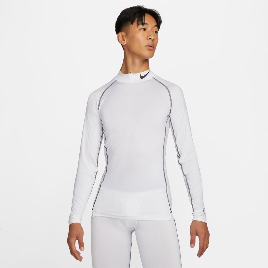 Nike Pro Top Dri-FIT Mock - Blanc/Noir