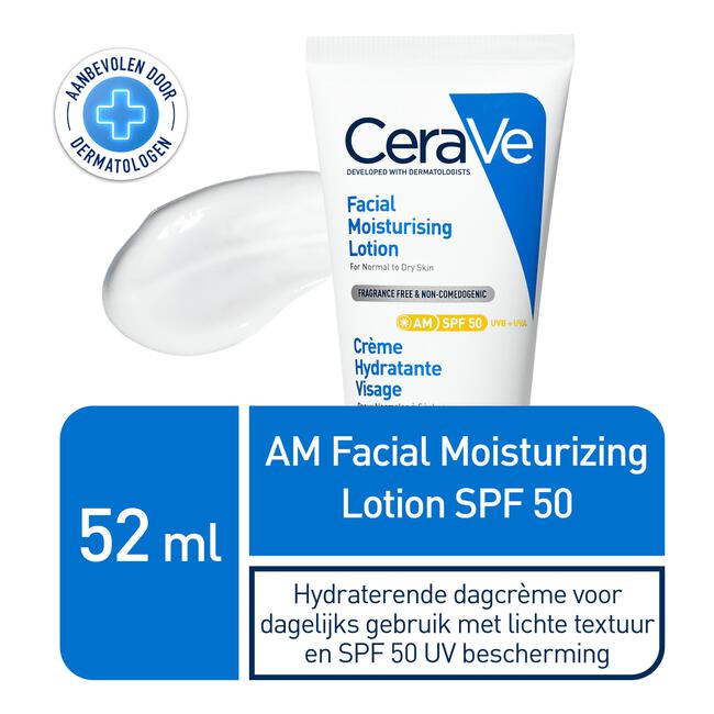CeraVe Hydraterende Gezichtscrème SPF50 52 ML