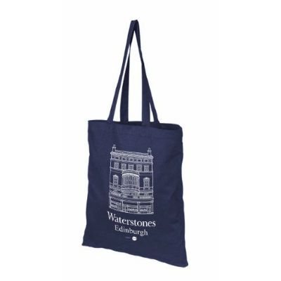 Waterstones Edinburgh store navy cloth bag