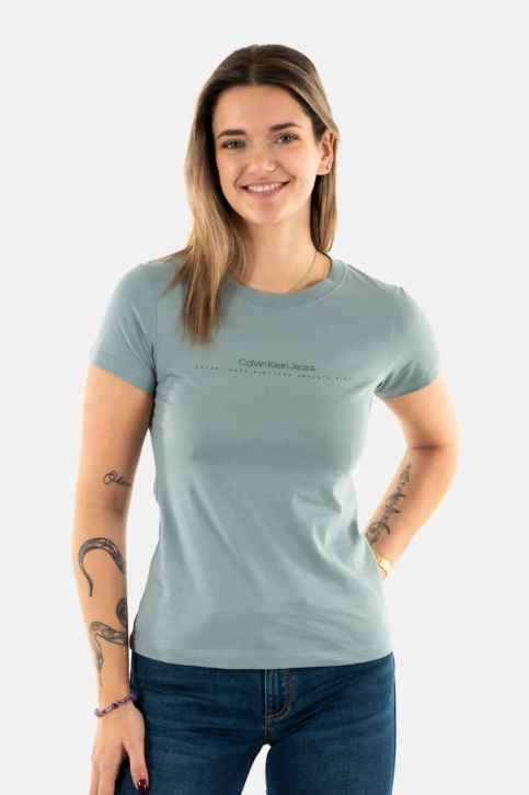 Tee shirt calvin klein jeans institutional graphi pc2 lead