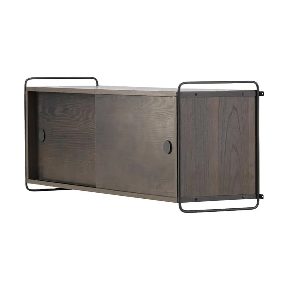 Nest living Marcus Hangende Houten Wandkast Walnoot - 122 x 35 cm