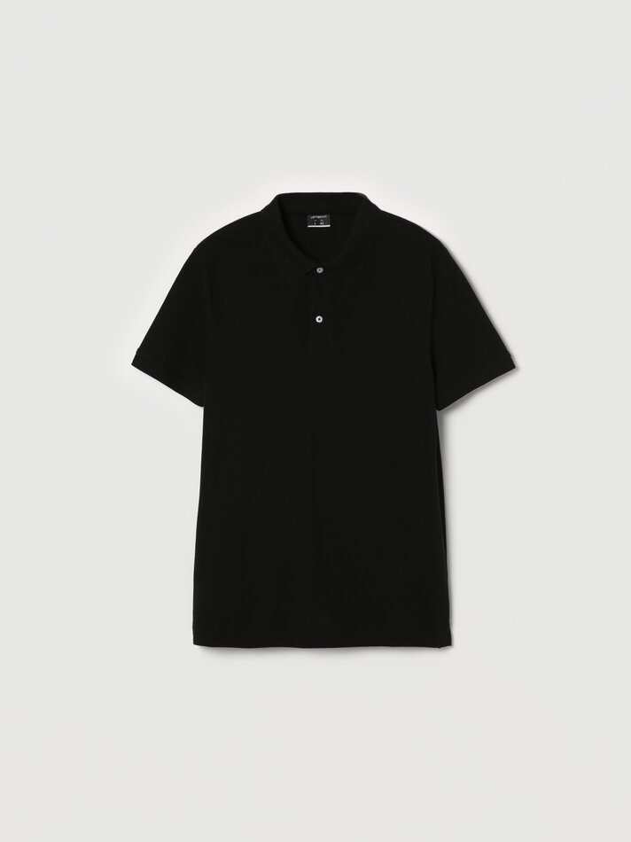 Camisa polo básica - preta