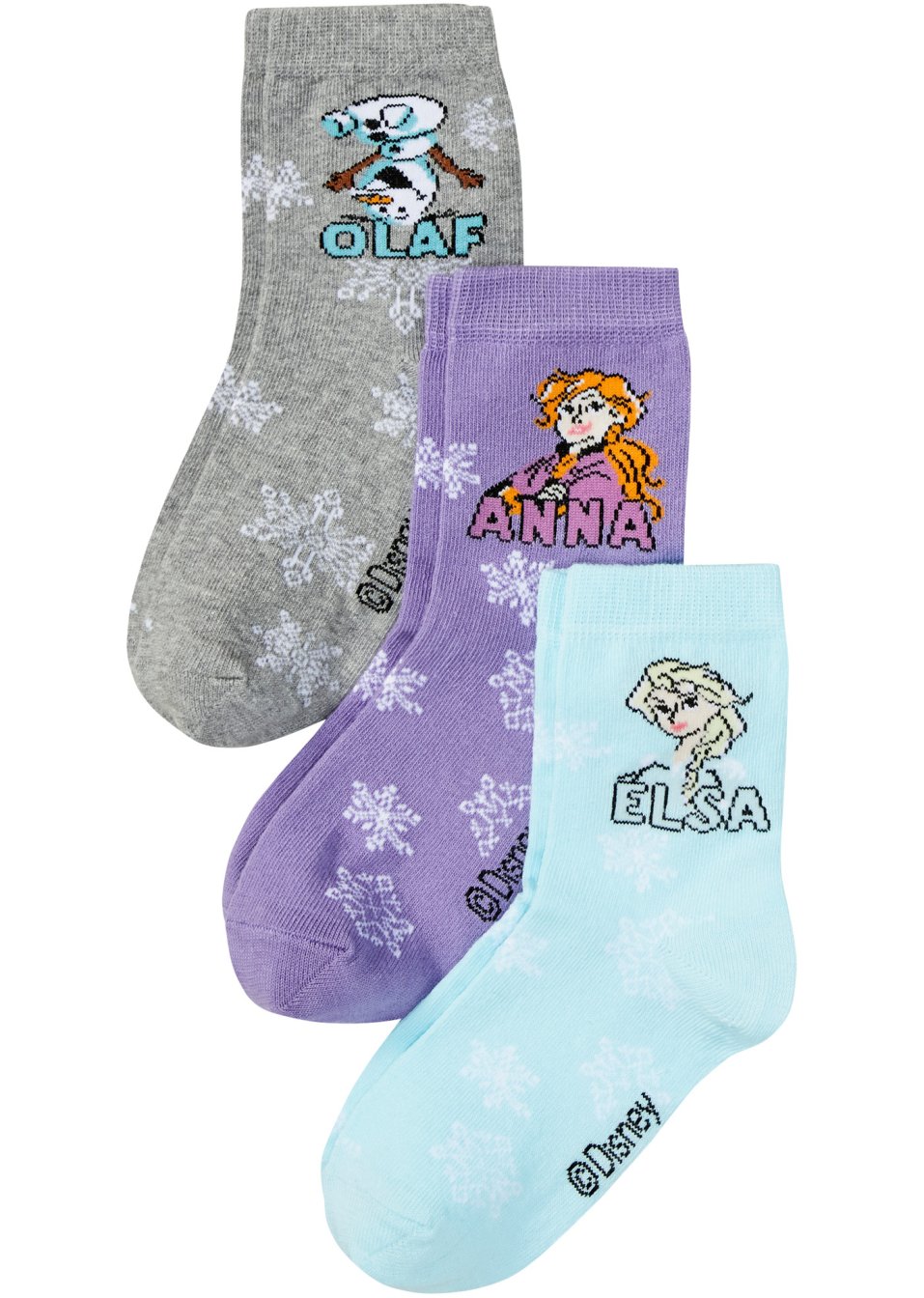 Lot de 3 paires de chaussettes La Reine des Neiges