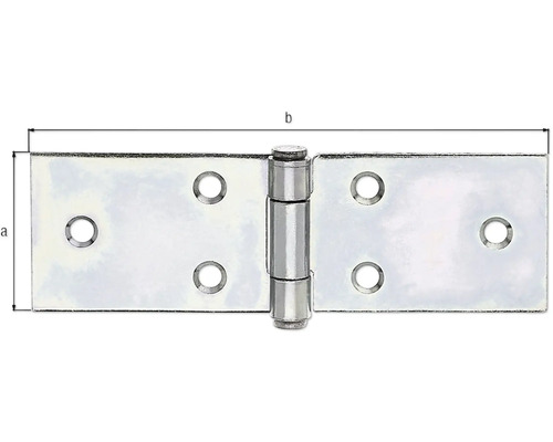 Tafelscharnier met geklonken pen 32 x 100 mm sendzimir verzinkt 1 stuk