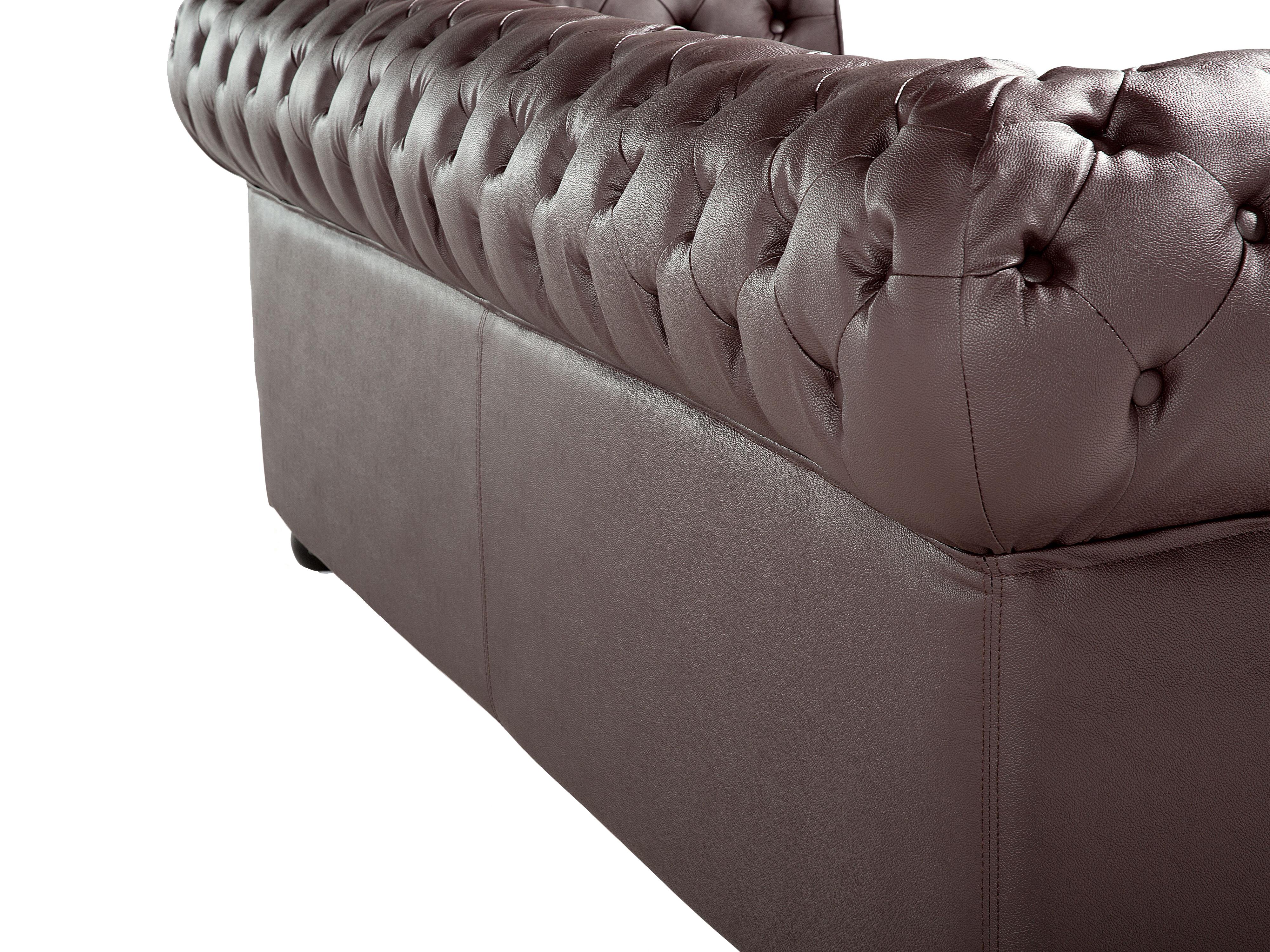 Bank 3-zits CHESTERFIELD Leer Bruin