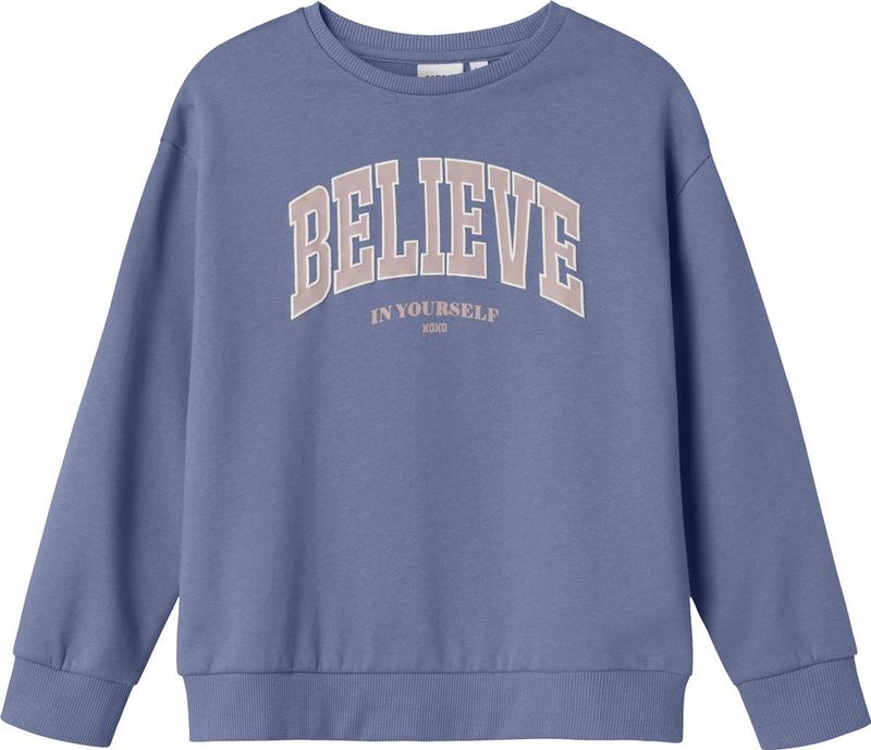 Name It - NKFODILIA RLX - Sweatshirt - Blue ice - Lange Mouwen - Ronde Hals