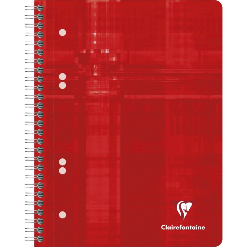 Cahier spirale Clairefontaine Metric 14,8 x 21 cm  assorti - 5 x 5 - 160 pages