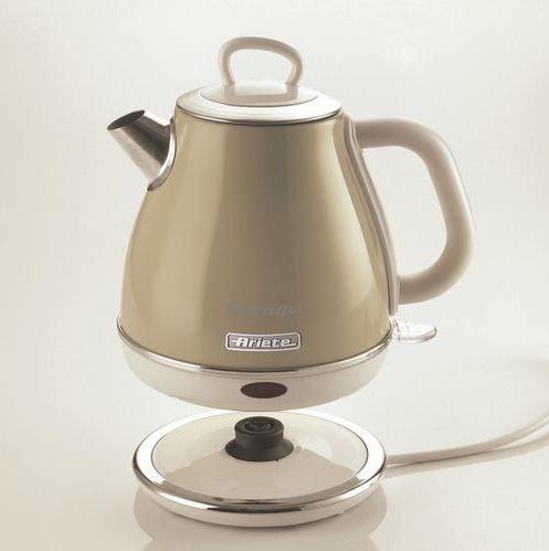Ariete 2868/03 | Vintage waterkoker | 1 liter inhoud | 1630 Watt | draadloos | Beige