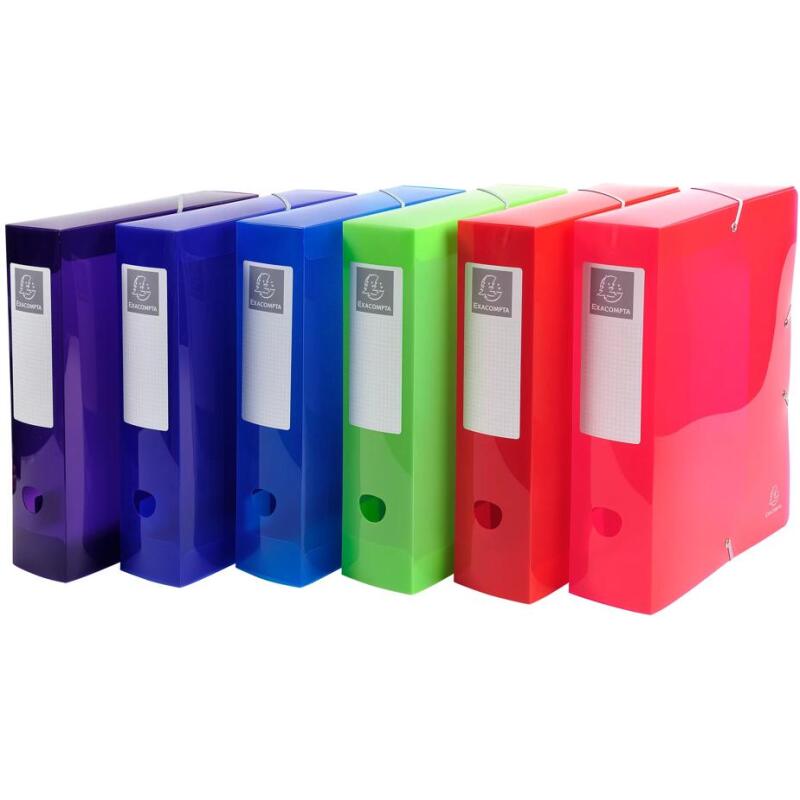 Boite de classement en polyproppylène dos 80mm Iderama PP - A4 - Couleurs assorties