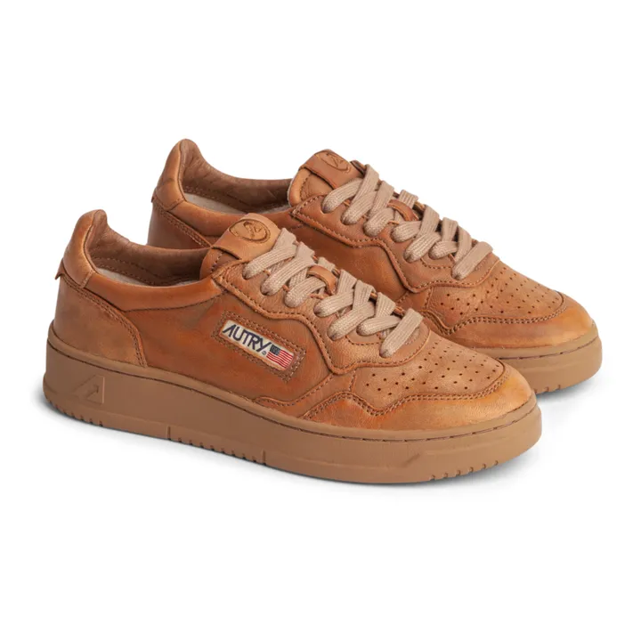 Autry Baskets Medalist Low Cuir de Chèvre | Tabac
