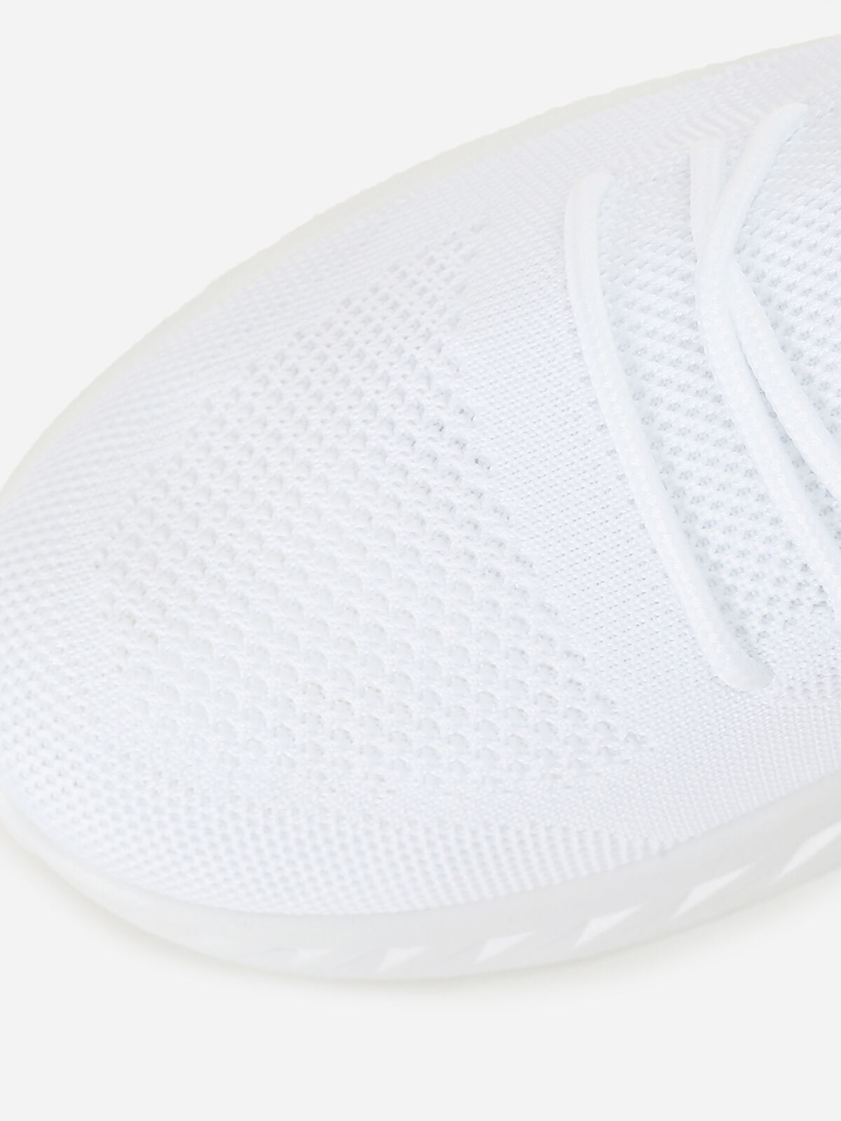Baskets à semelle en relief grandes tailles- Blanc