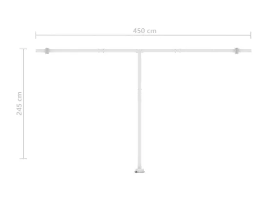 Auvent automatique capteur de vent/LED 500x300cm Jaune et blanc