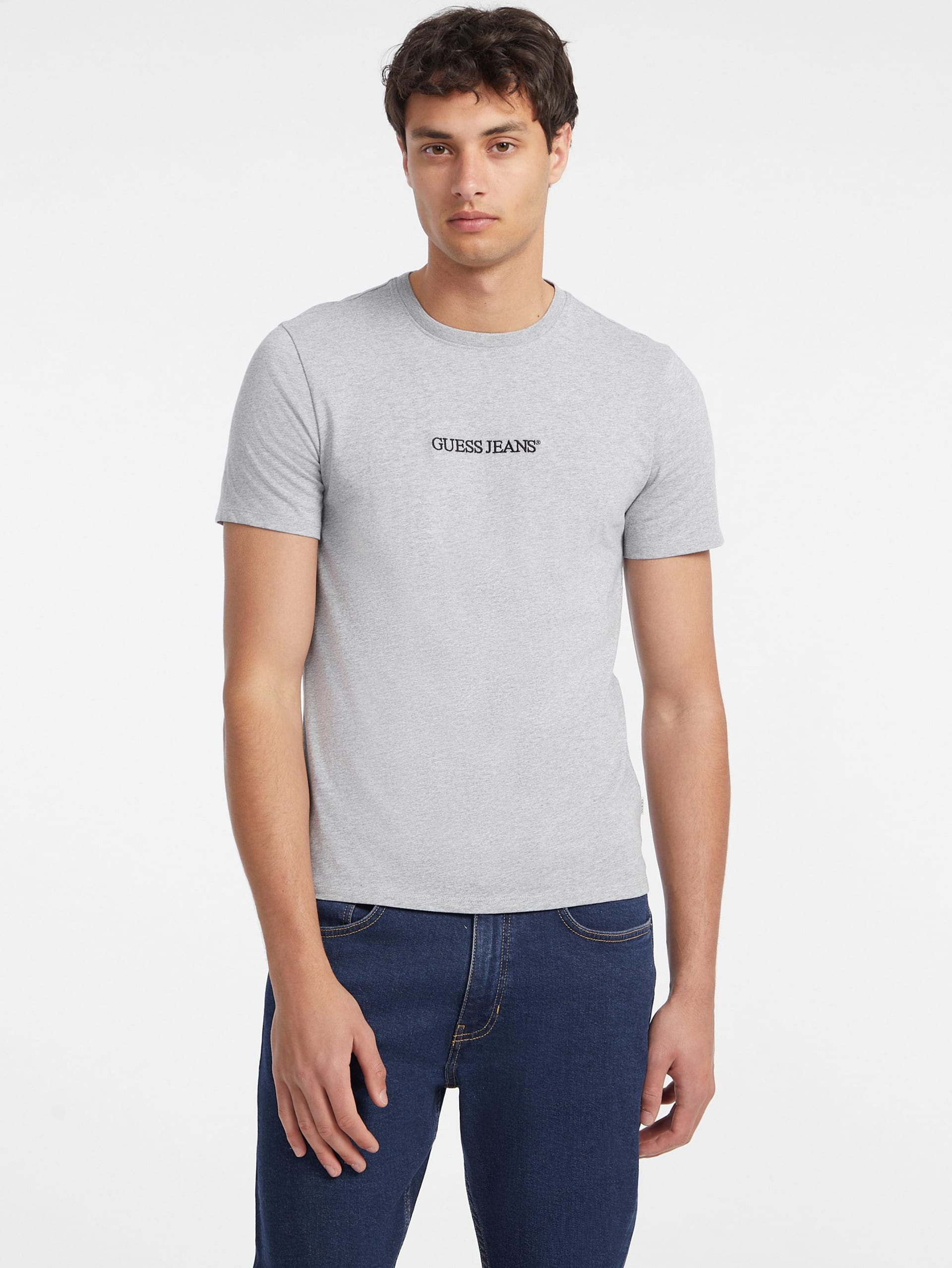Camiseta Slim com Logo Bordado