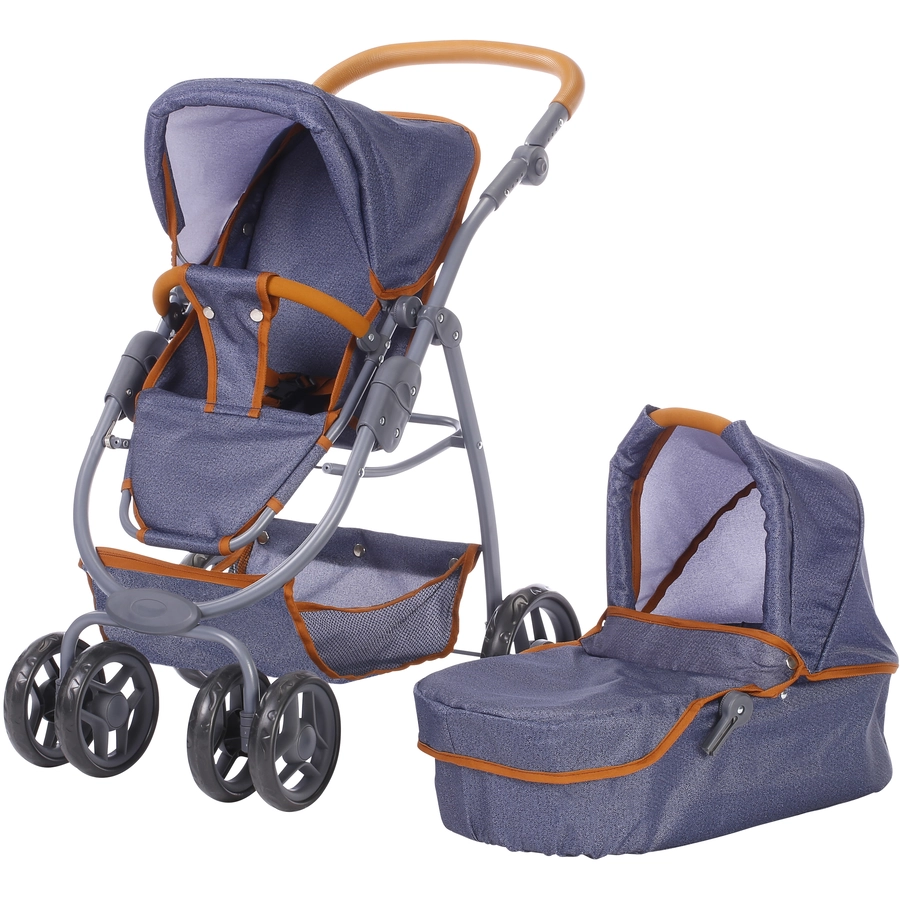 knorr toys® Puppenwagen Coco - dark blue blau