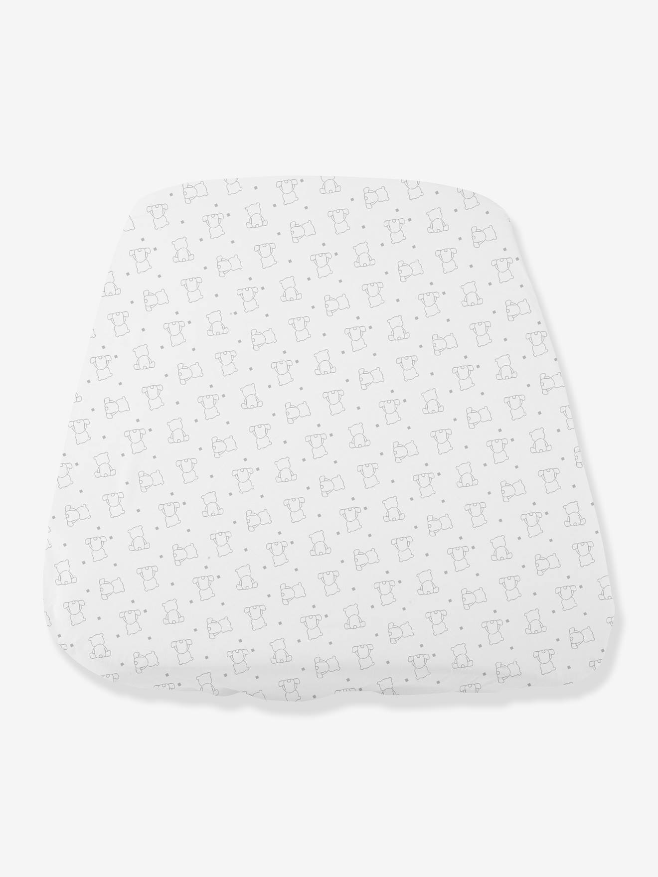 Conjunto de 2 lençóis de elástico para berço conversível CHICCO Next2Me Forever, estampa branca