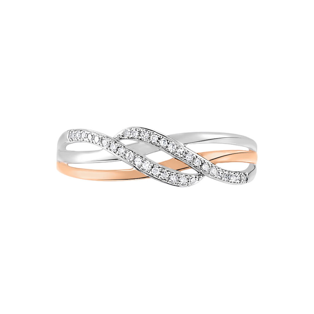 Bague Zinna Or Bicolore Diamant