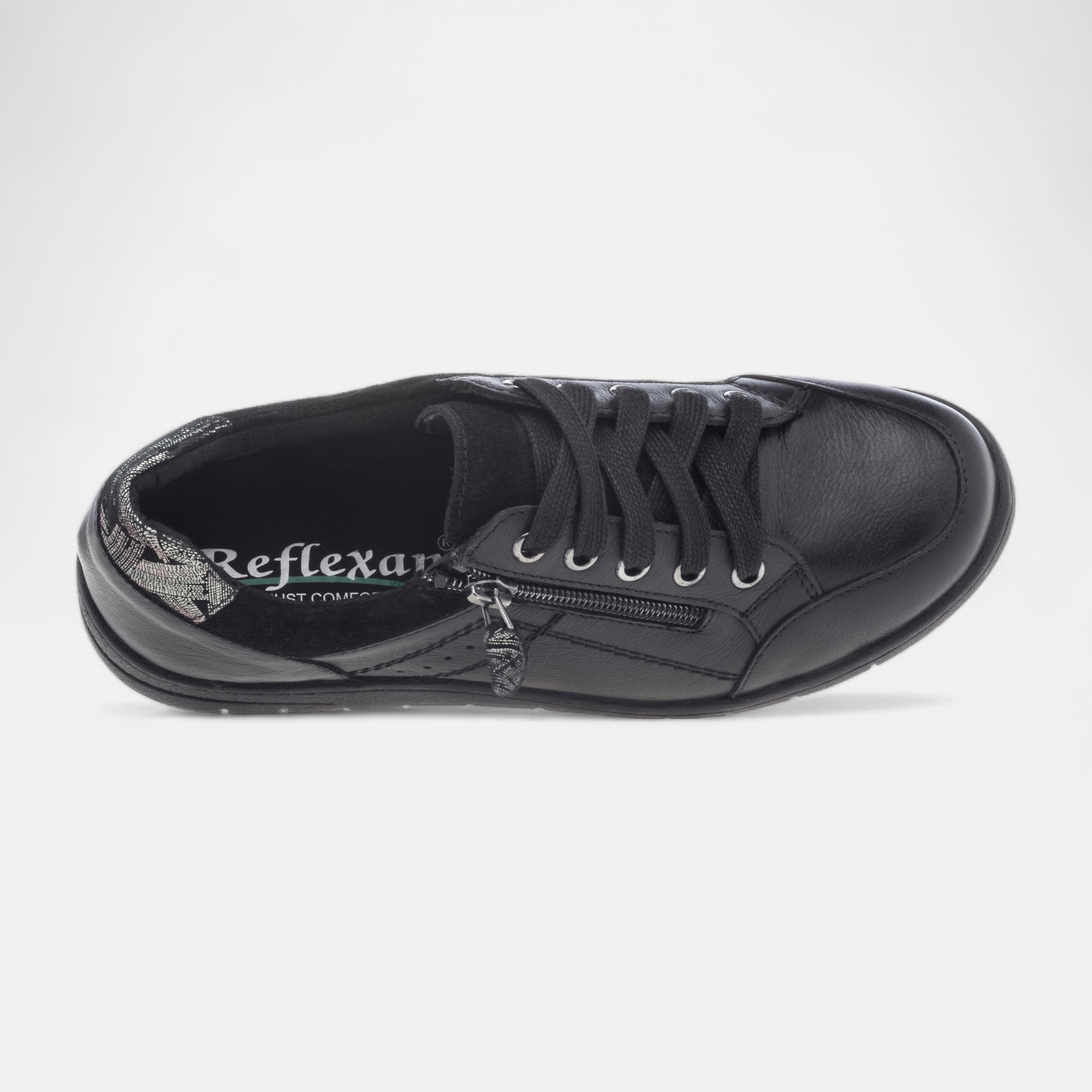 Baskets basses Femme en cuir noir