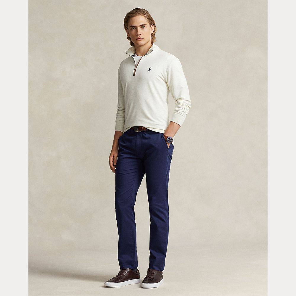 Slim Fit Chinos Bukse Herre Navy