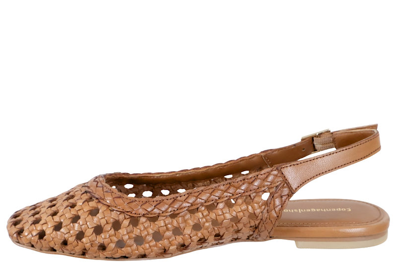 COPENHAGEN SHOES ASTHESEA SLINGBACK I BRUNT FLETTET SKIND