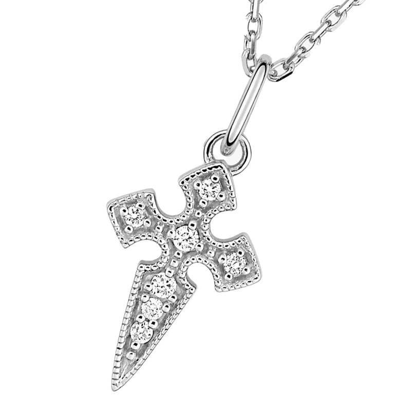 Collier Femme - Or 18 Carats - Diamant 0,04 Carats - Longueur : 42 cm