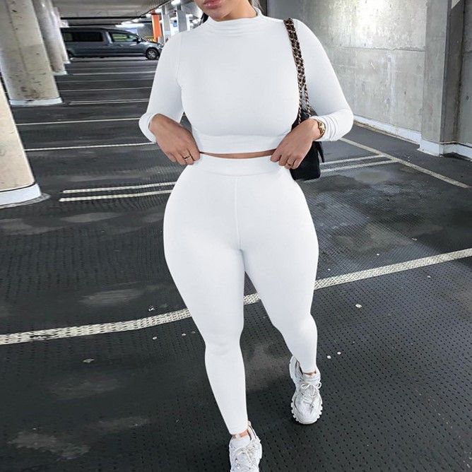 SugaSaurus - Set: Lange mouwen effen top + legging