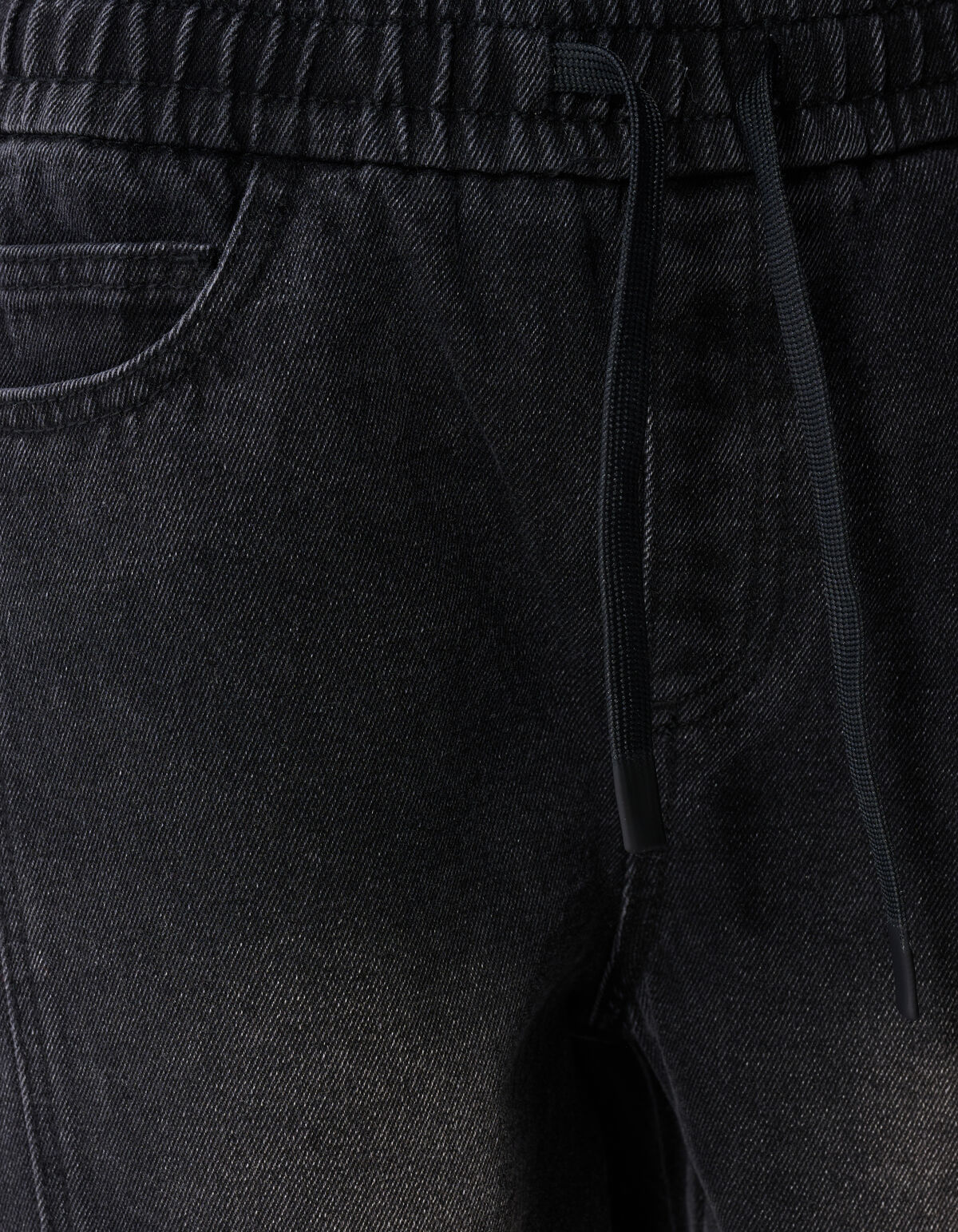 Barrel Fit Jeans Zwart