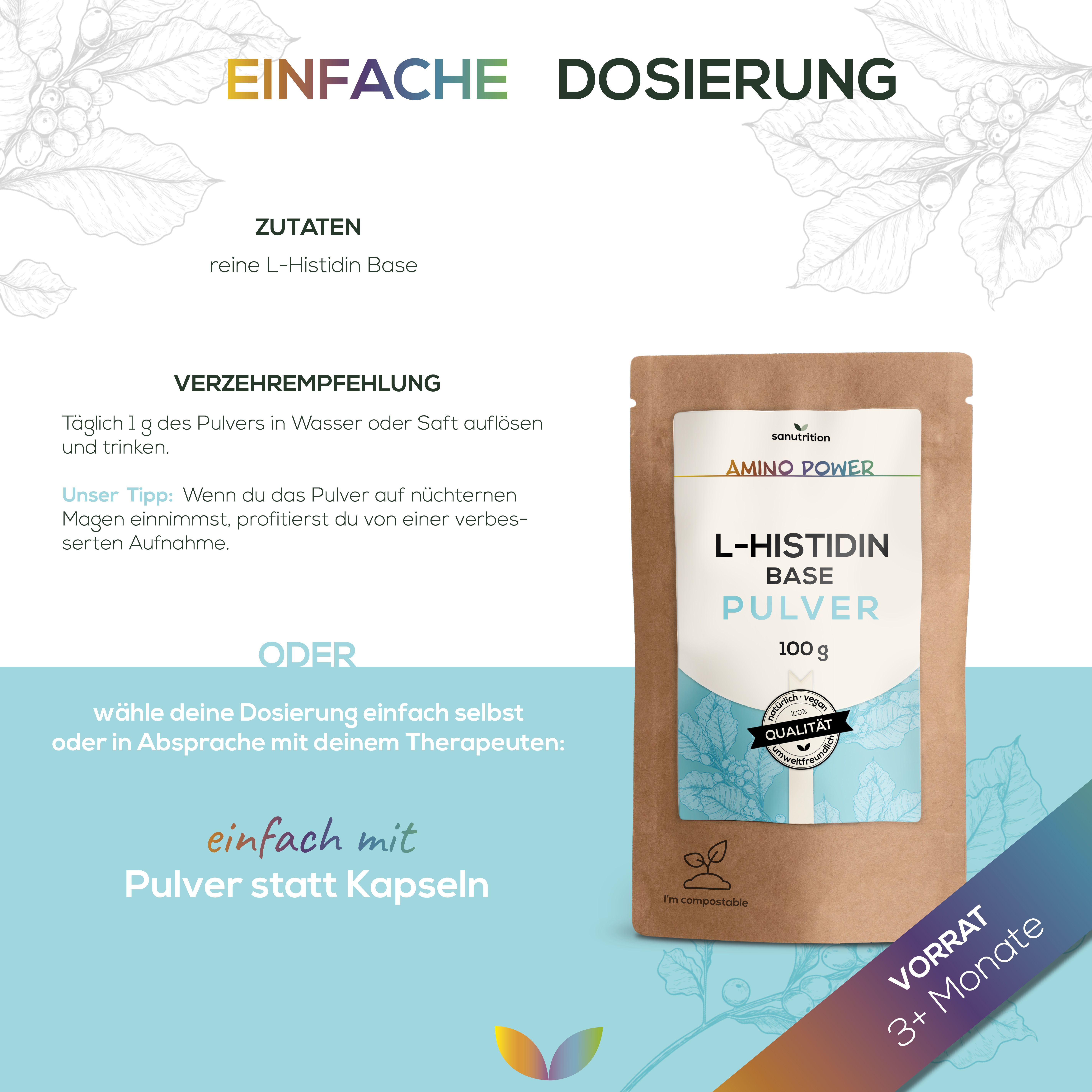 Sanutrition® - reine L-Histidin Base