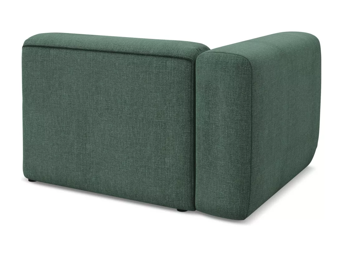 Module avec accoudoirs gauche en tissu chenille - vert - EKAHI