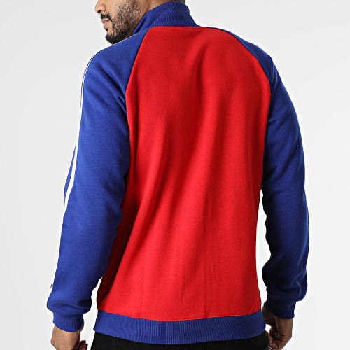 Veste Zippée A Bandes FC Bayern H67174 Rouge Bleu Roi