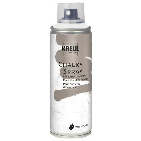 KREUL Chalky Spray hochpigmentiert und wasserfest für Innen und Außen, 200 ml, Snow White