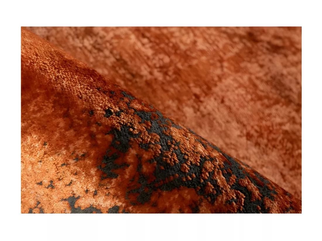Tapis Pierre Cardin 150x80cm, design E509E coloris terracotta - Confort et élégance pour votre intérieur